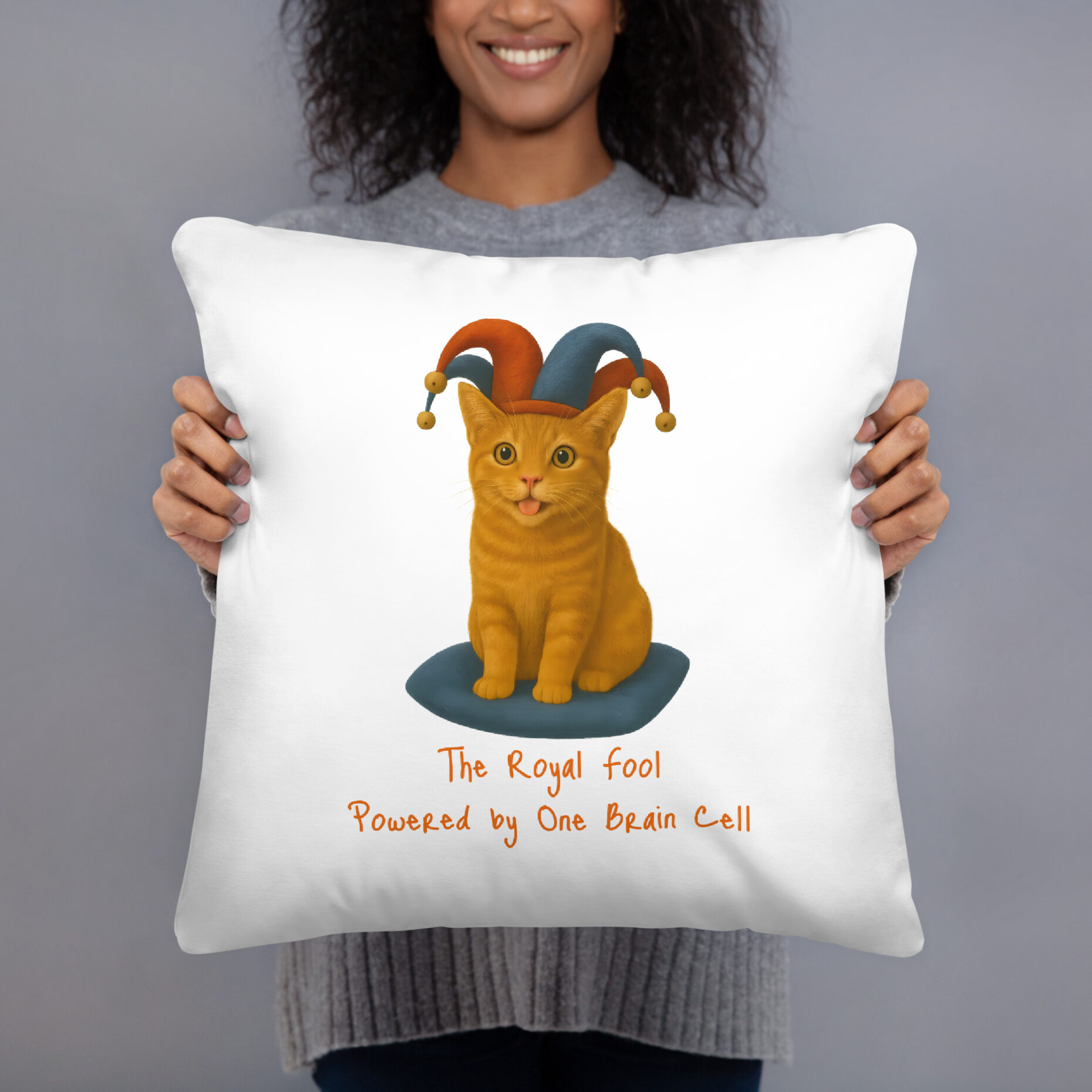 The Royal Fool: Powered by One Brain Cell (Pillow) - Image 3