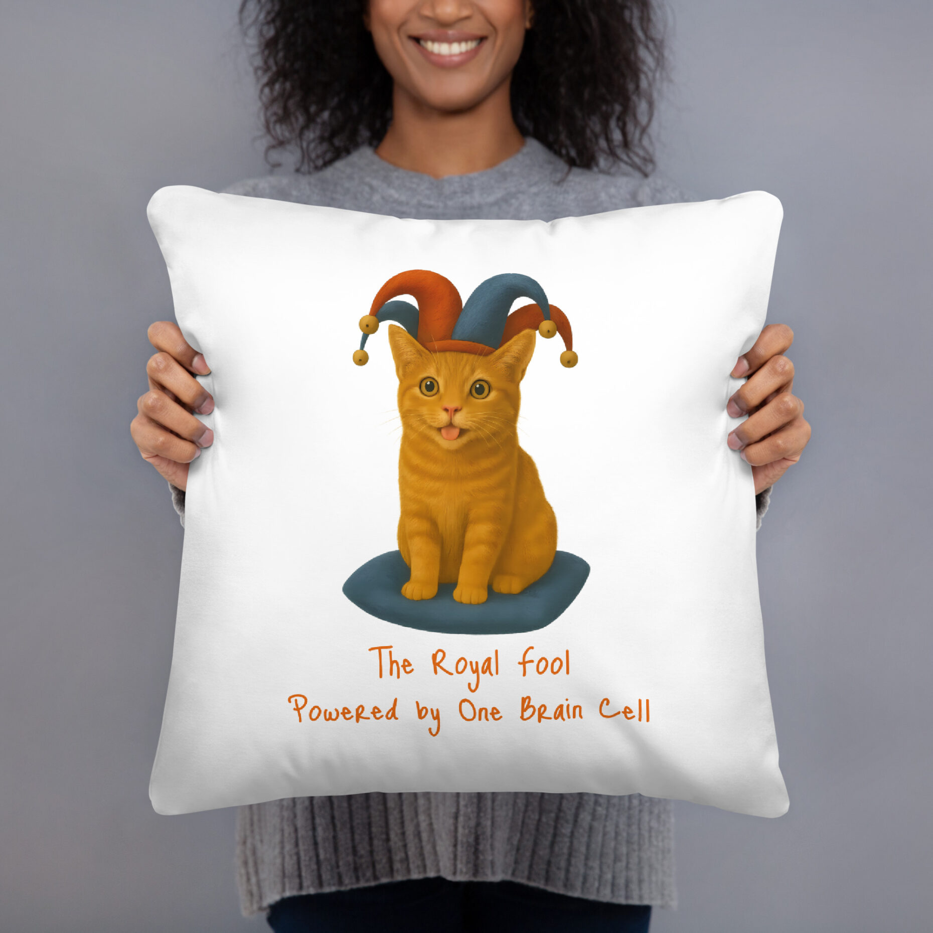 The Royal Fool: Powered by One Brain Cell (Pillow) - Image 2