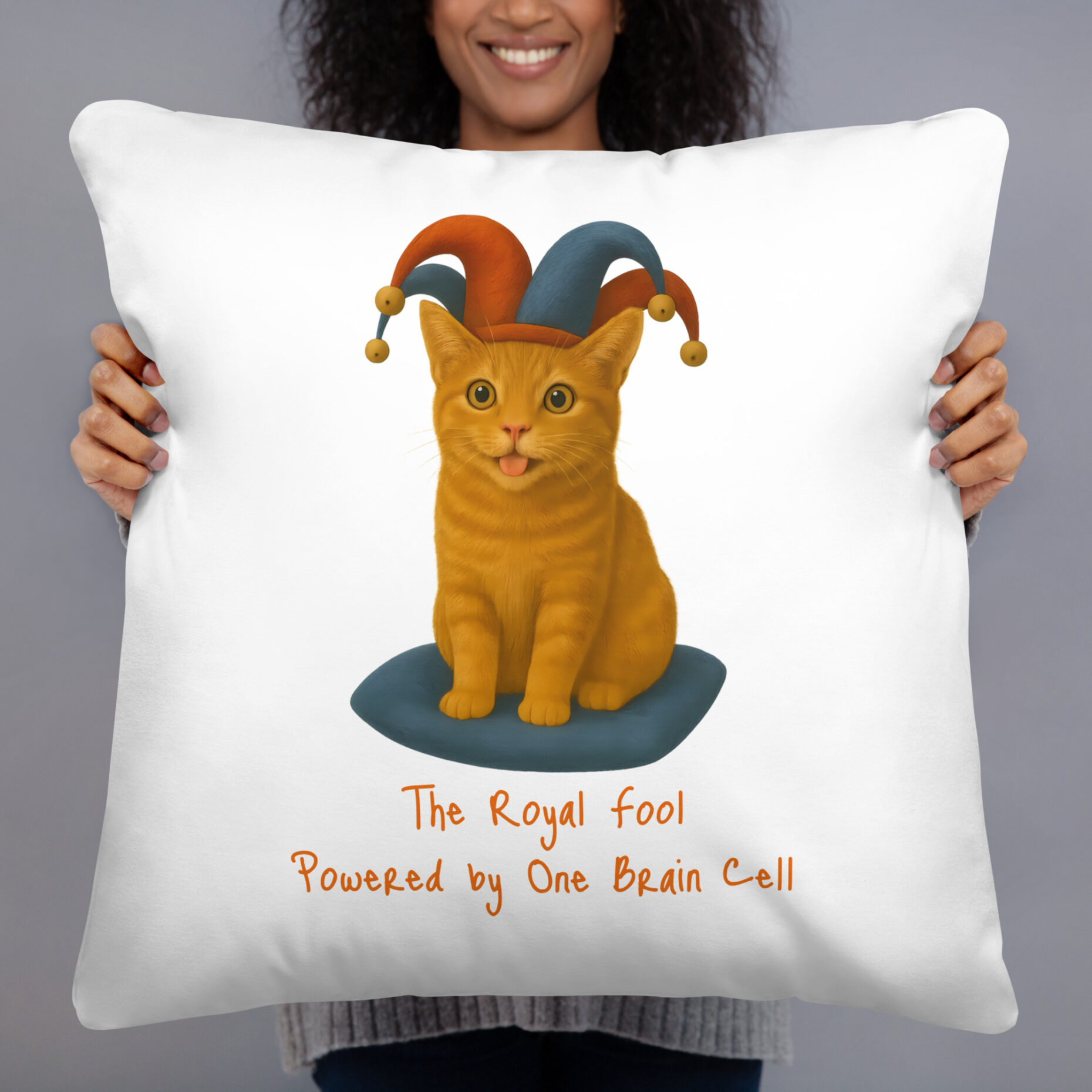 The Royal Fool: Powered by One Brain Cell (Pillow) - Image 4