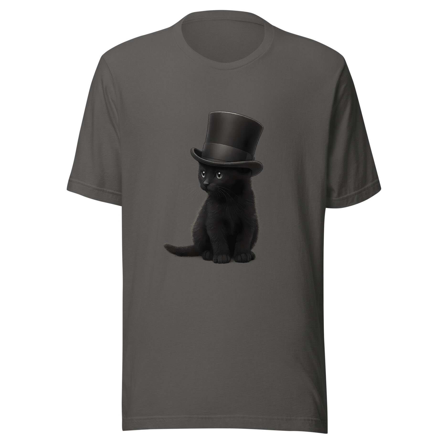 Sir Whiskers – Black Cat with Top Hat (T-Shirt) - Image 9