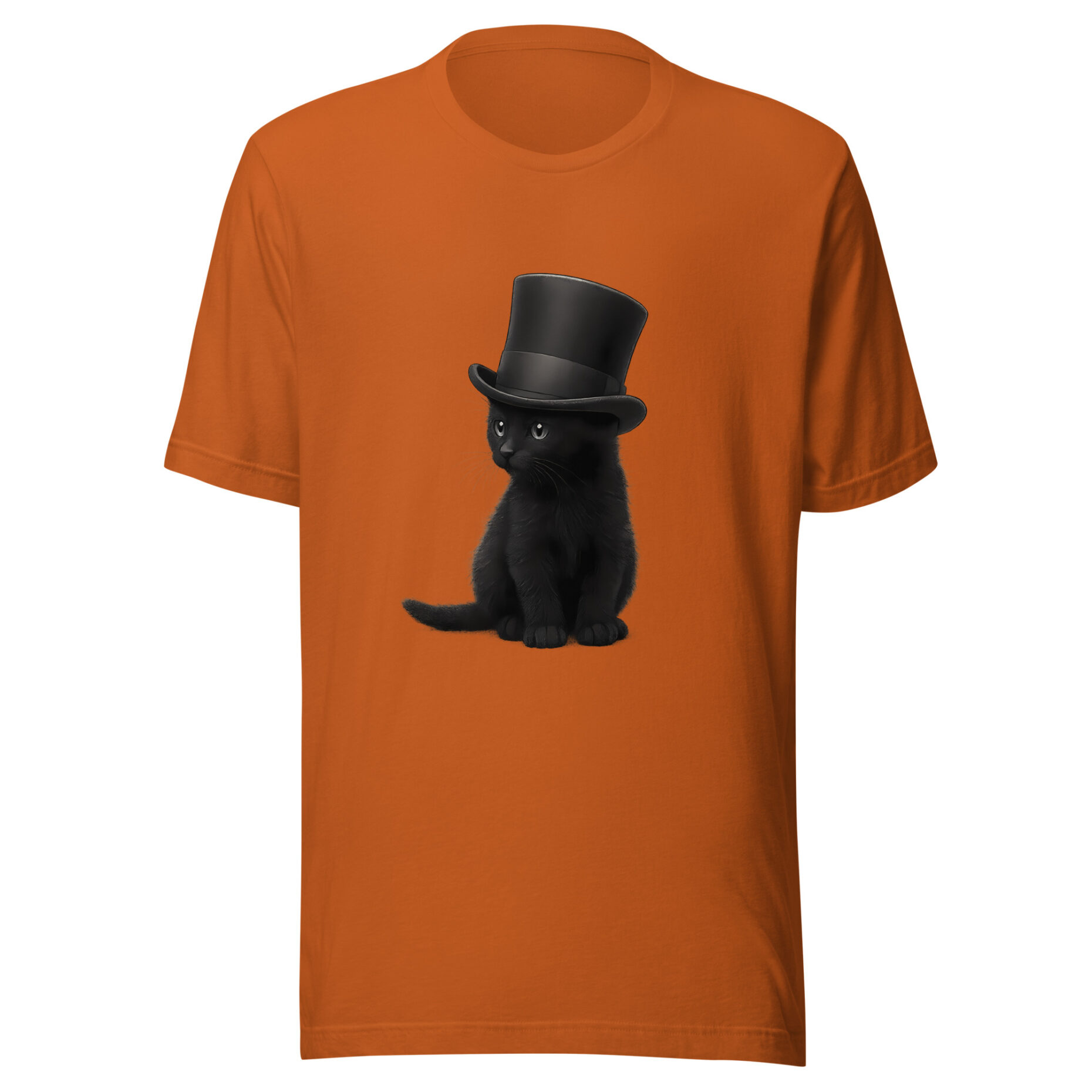Sir Whiskers – Black Cat with Top Hat (T-Shirt) - Image 8