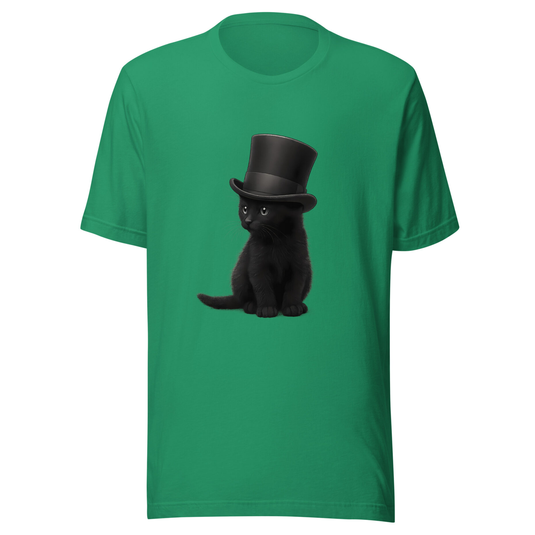 Sir Whiskers – Black Cat with Top Hat (T-Shirt) - Image 6