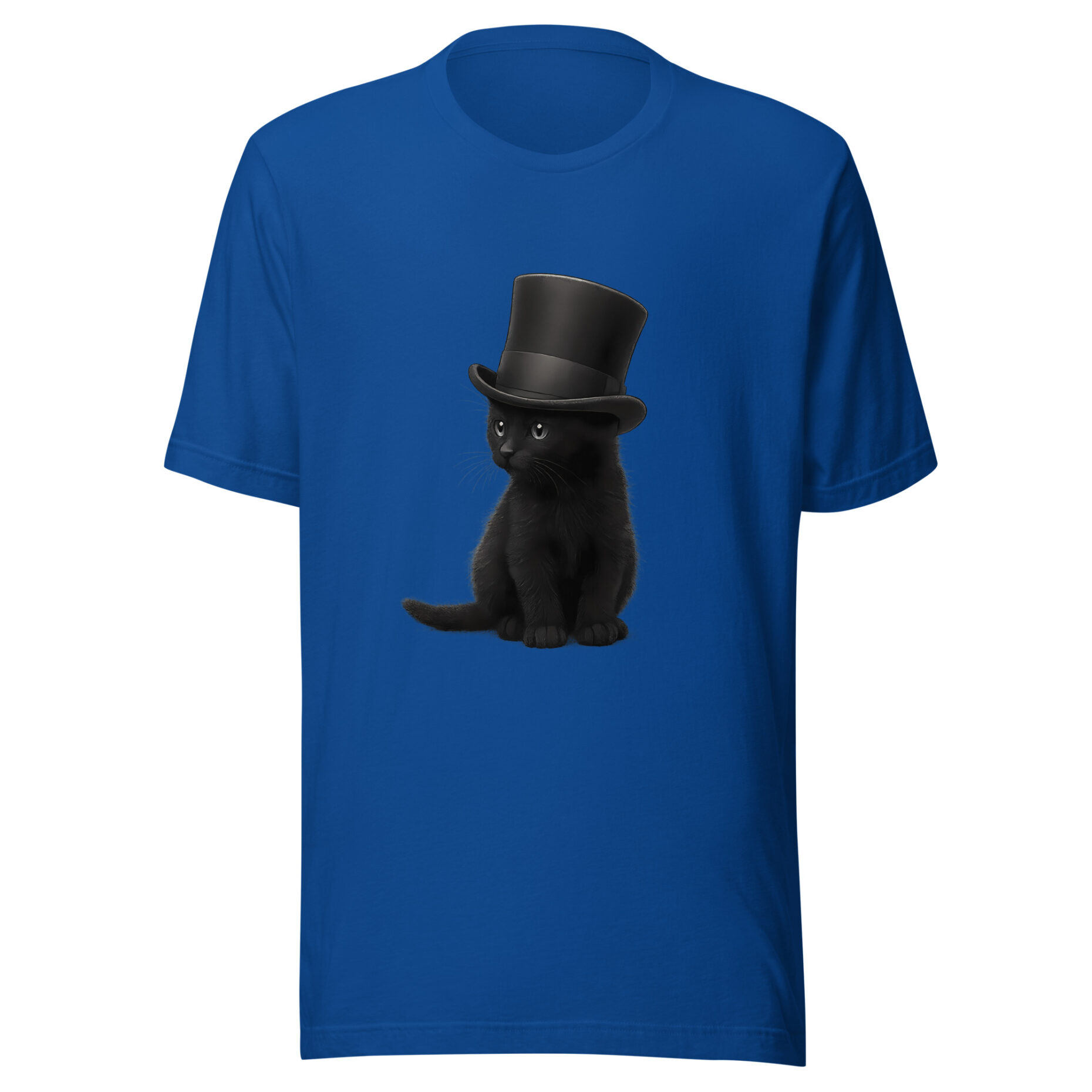 Sir Whiskers – Black Cat with Top Hat (T-Shirt) - Image 4