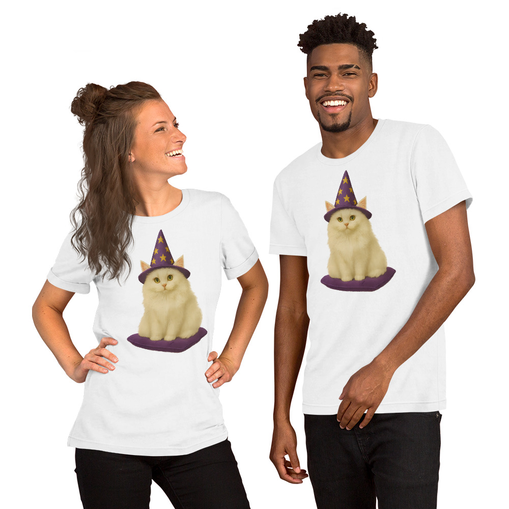 Snowball the White – Wizard Cat (T-Shirt)