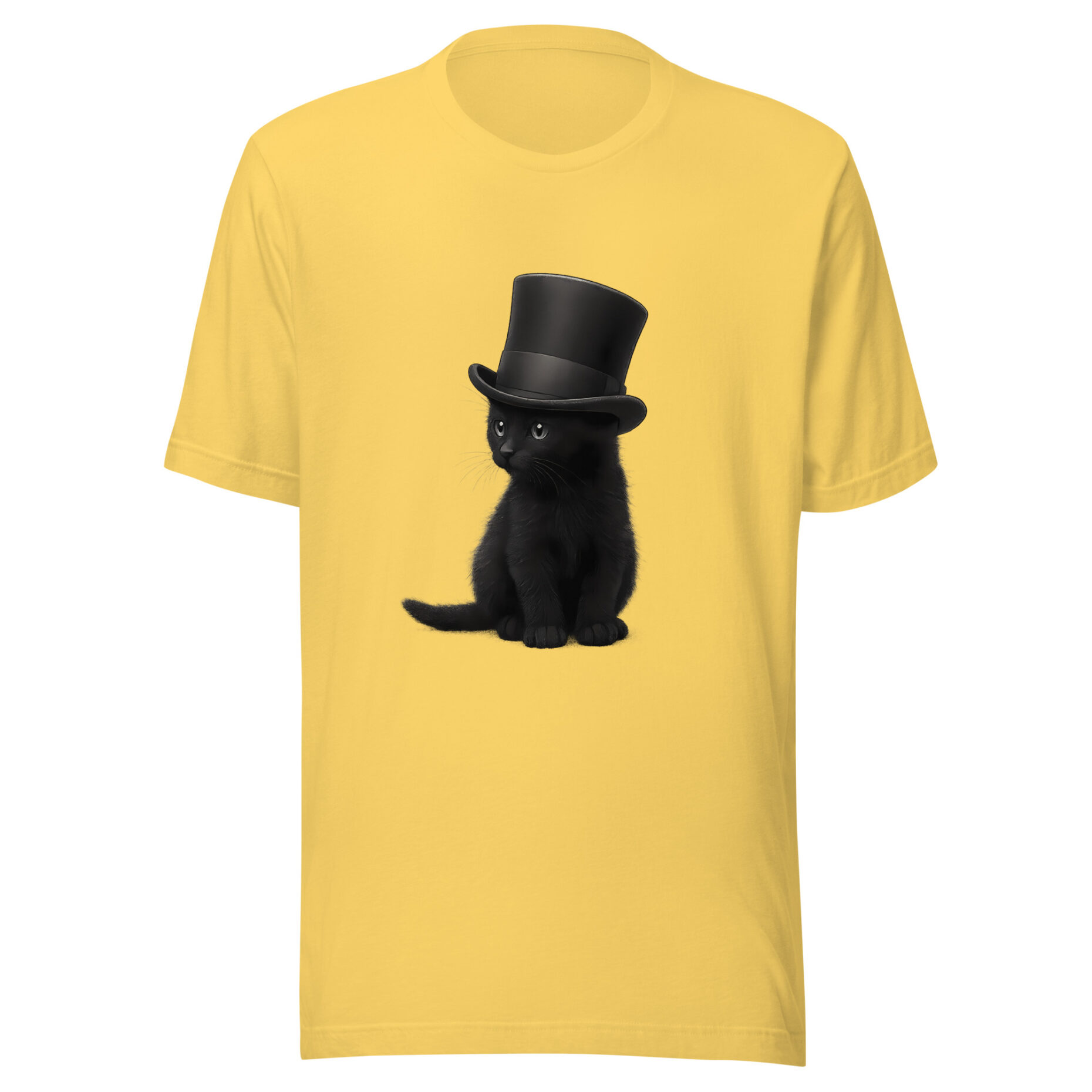 Sir Whiskers – Black Cat with Top Hat (T-Shirt) - Image 12