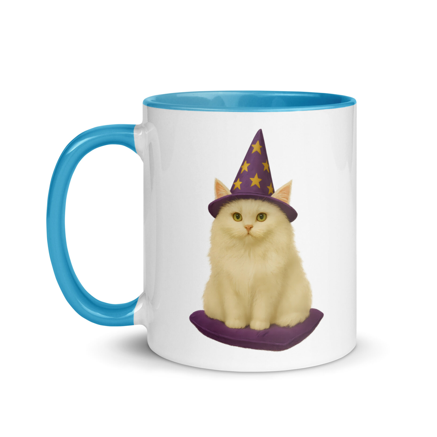 Snowball the White – Wizard Cat (Mug, Dual Design) - Image 3