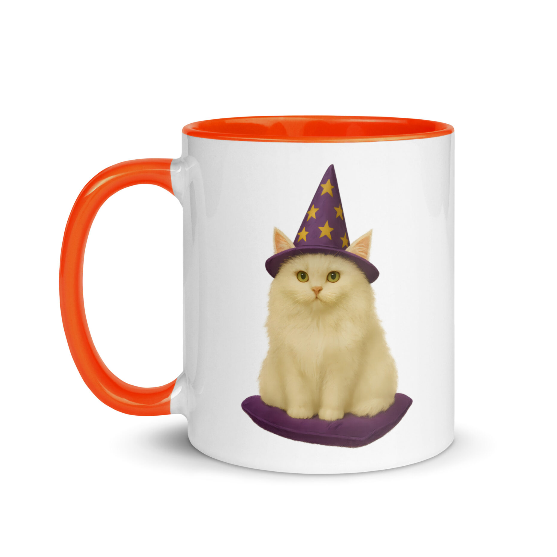 Snowball the White – Wizard Cat (Mug, Dual Design) - Image 4