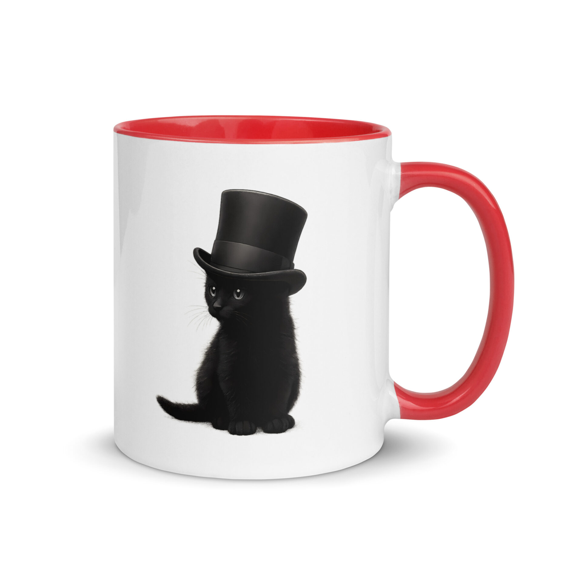 Sir Whiskers Mug with Color Inside - Image 12