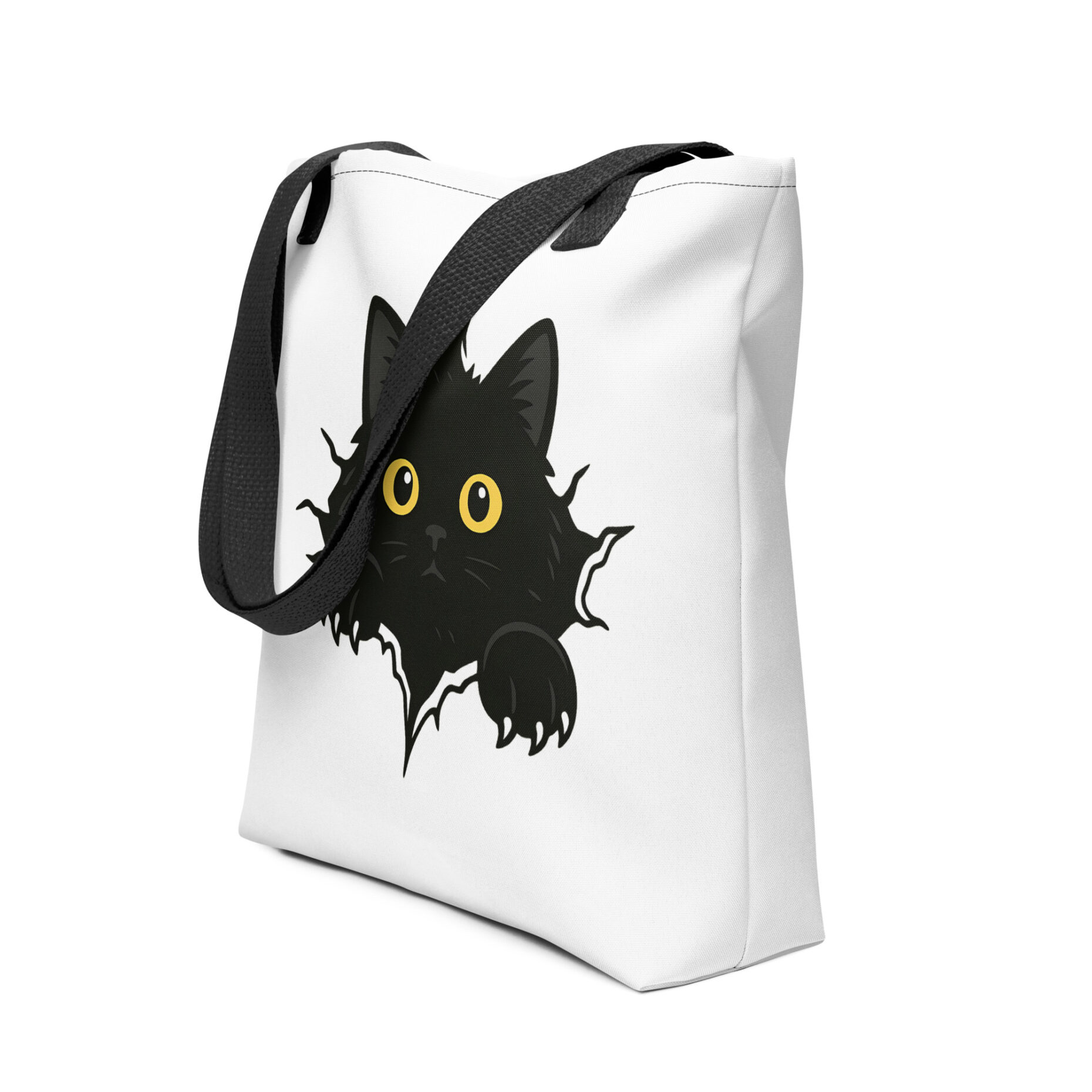 Shadow Peek Cat Tote Bag - Image 2