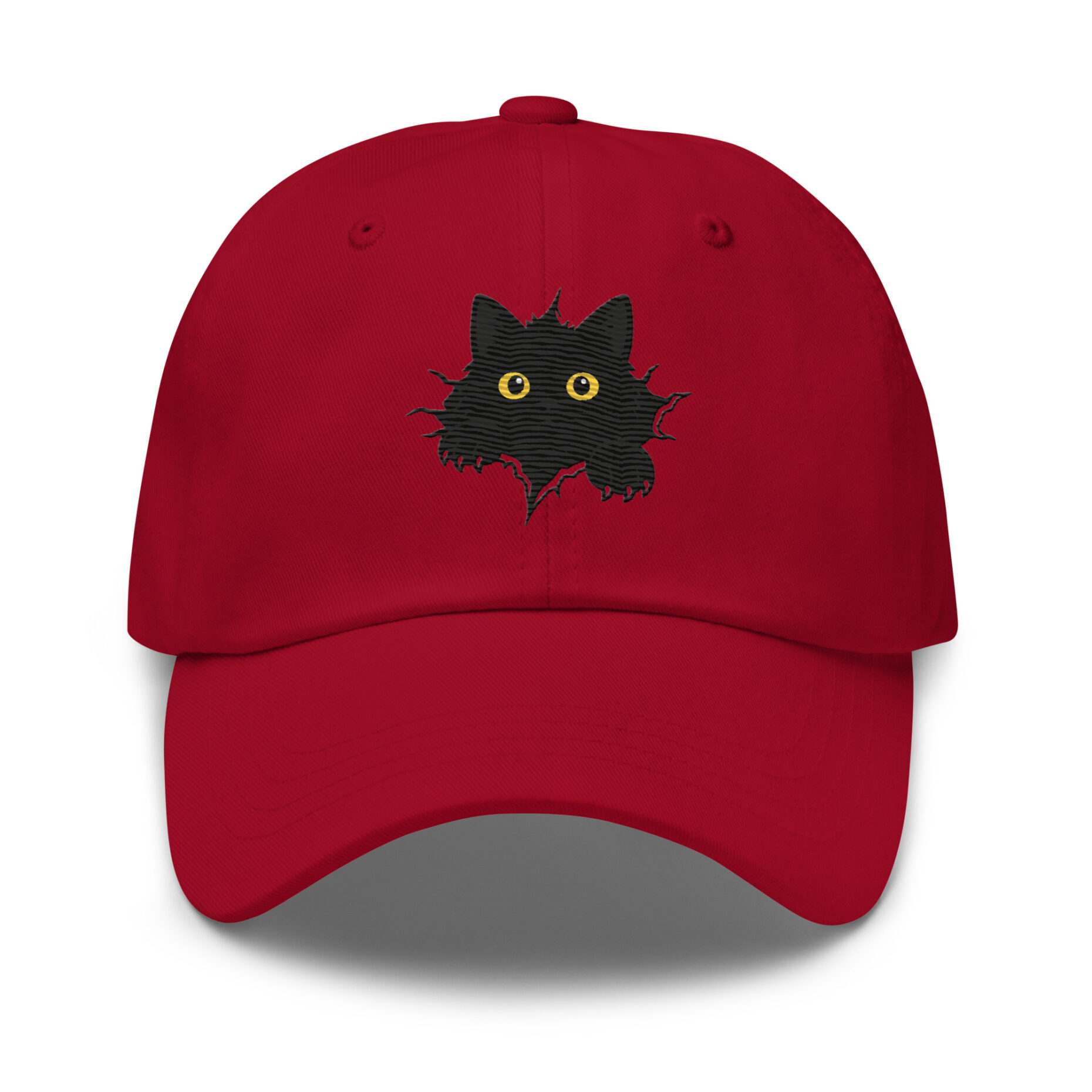 Shadow Peek Cat Dad Hat – Embroidered Edition - Image 4