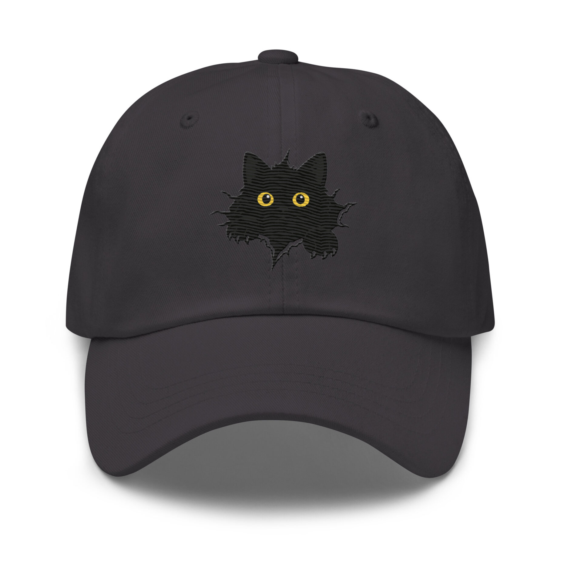 Shadow Peek Cat Dad Hat – Embroidered Edition - Image 2