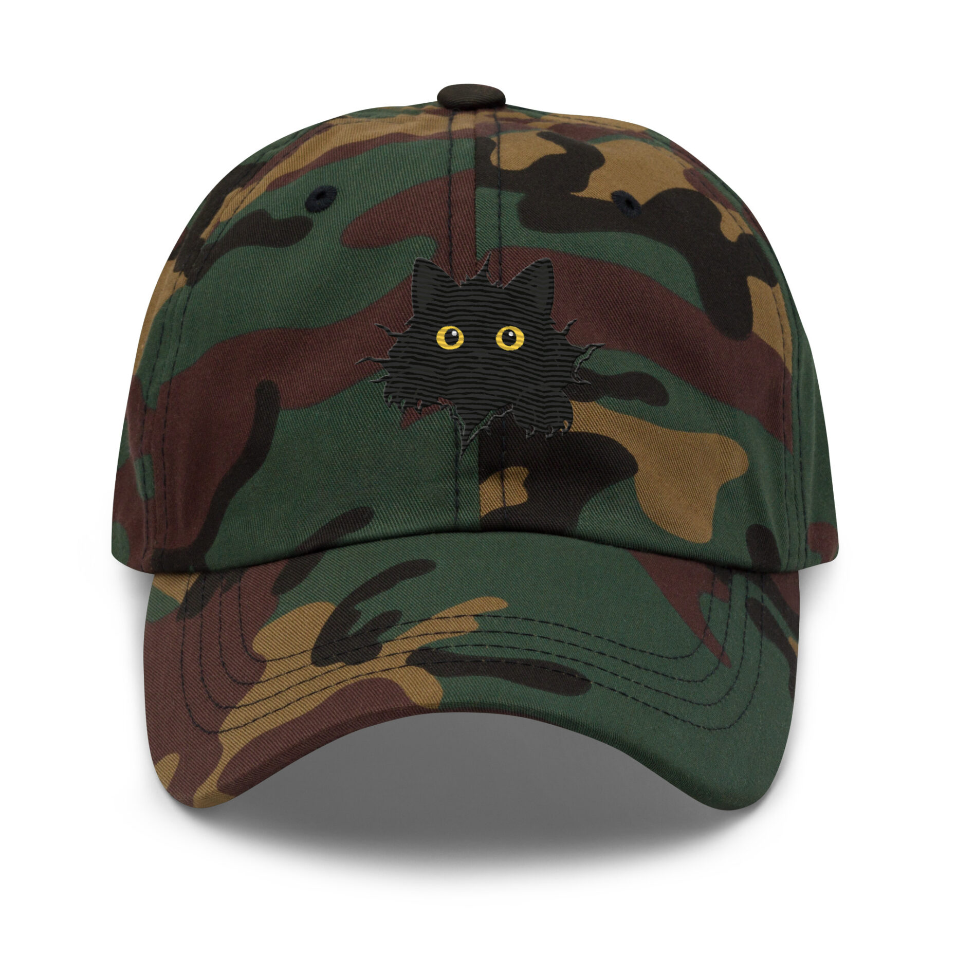 Shadow Peek Cat Dad Hat – Embroidered Edition - Image 6
