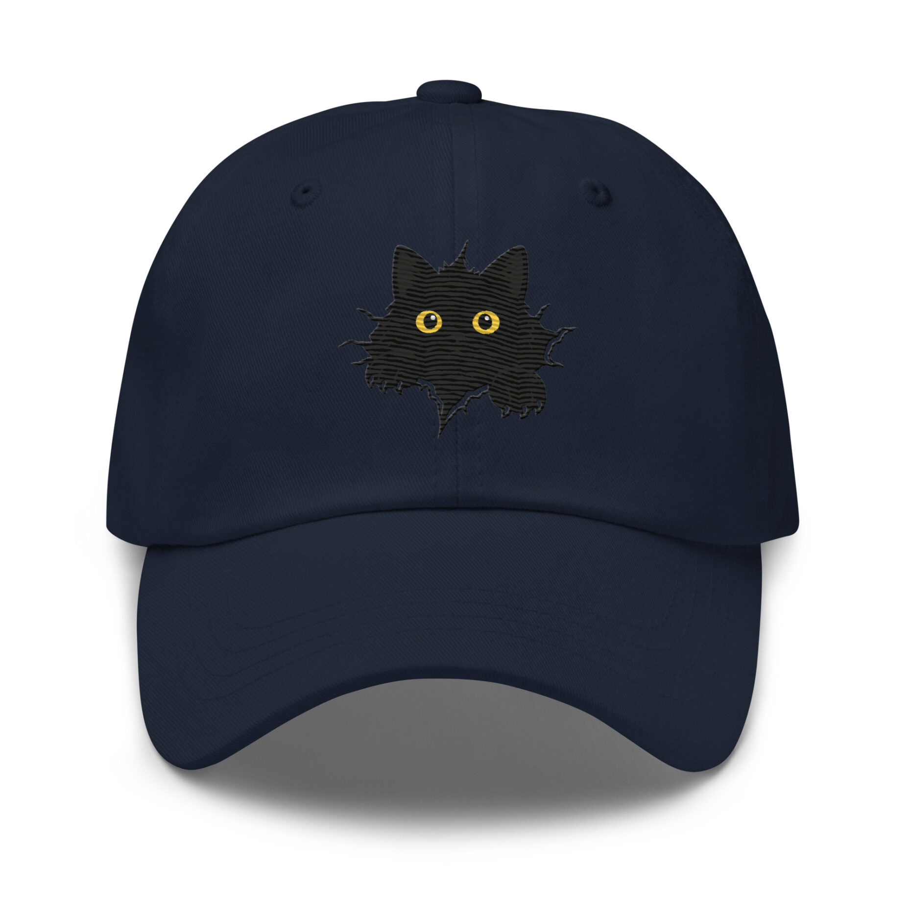 Shadow Peek Cat Dad Hat – Embroidered Edition - Image 5