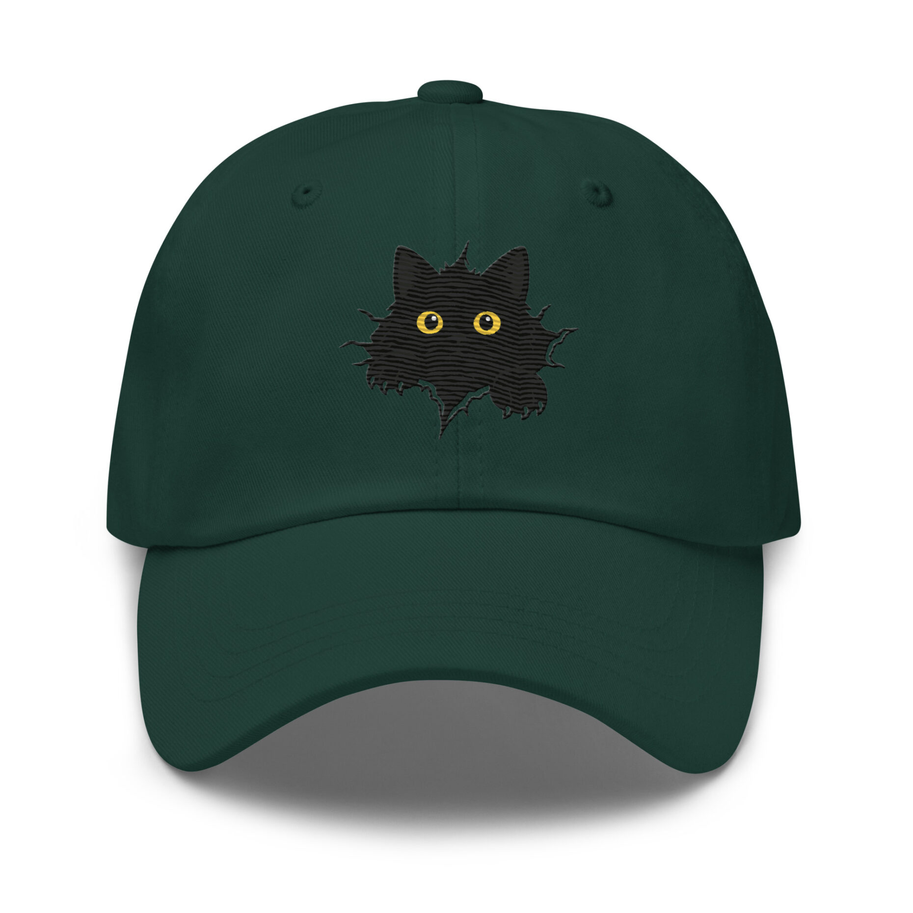 Shadow Peek Cat Dad Hat – Embroidered Edition - Image 3