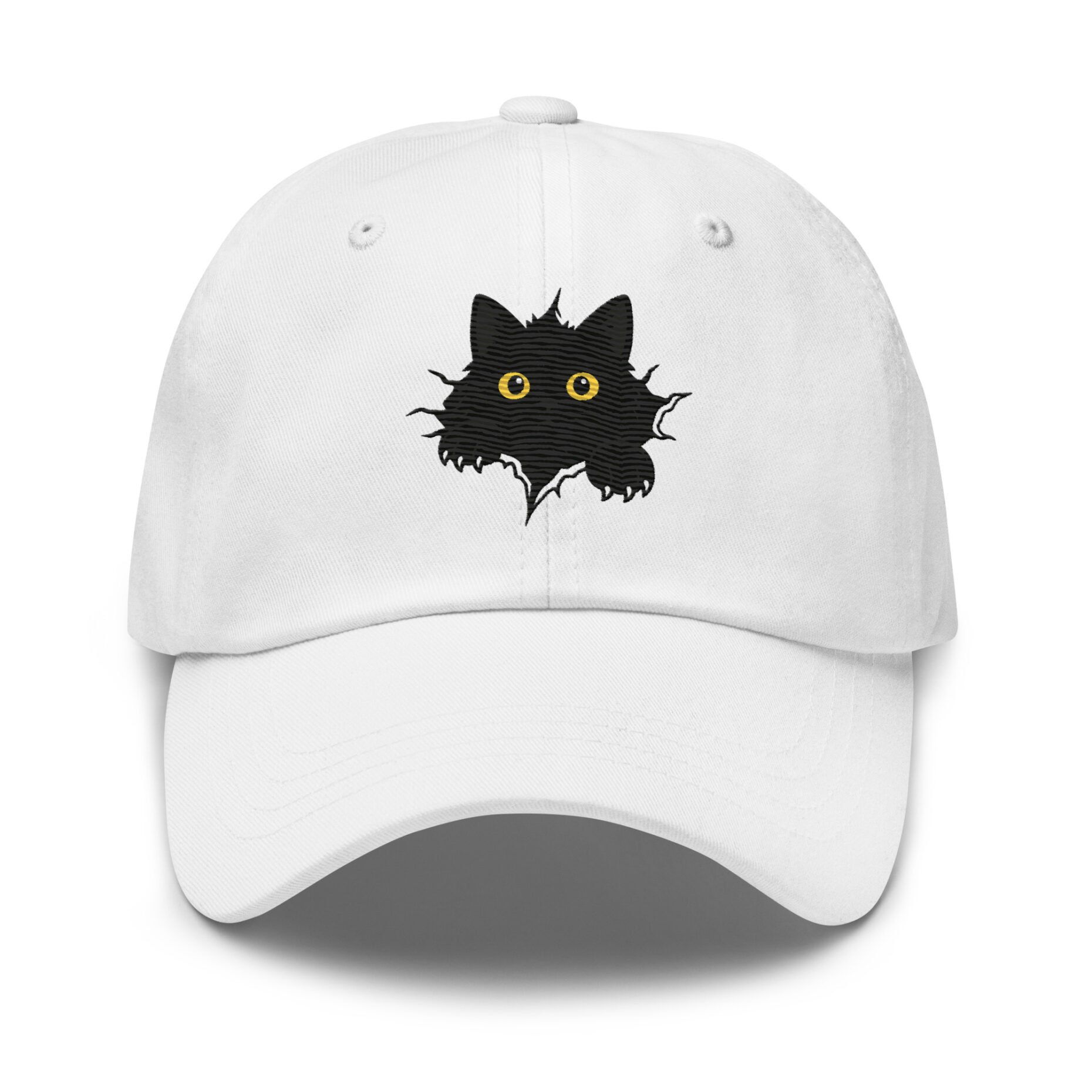 Shadow Peek Cat Dad Hat – Embroidered Edition - Image 10