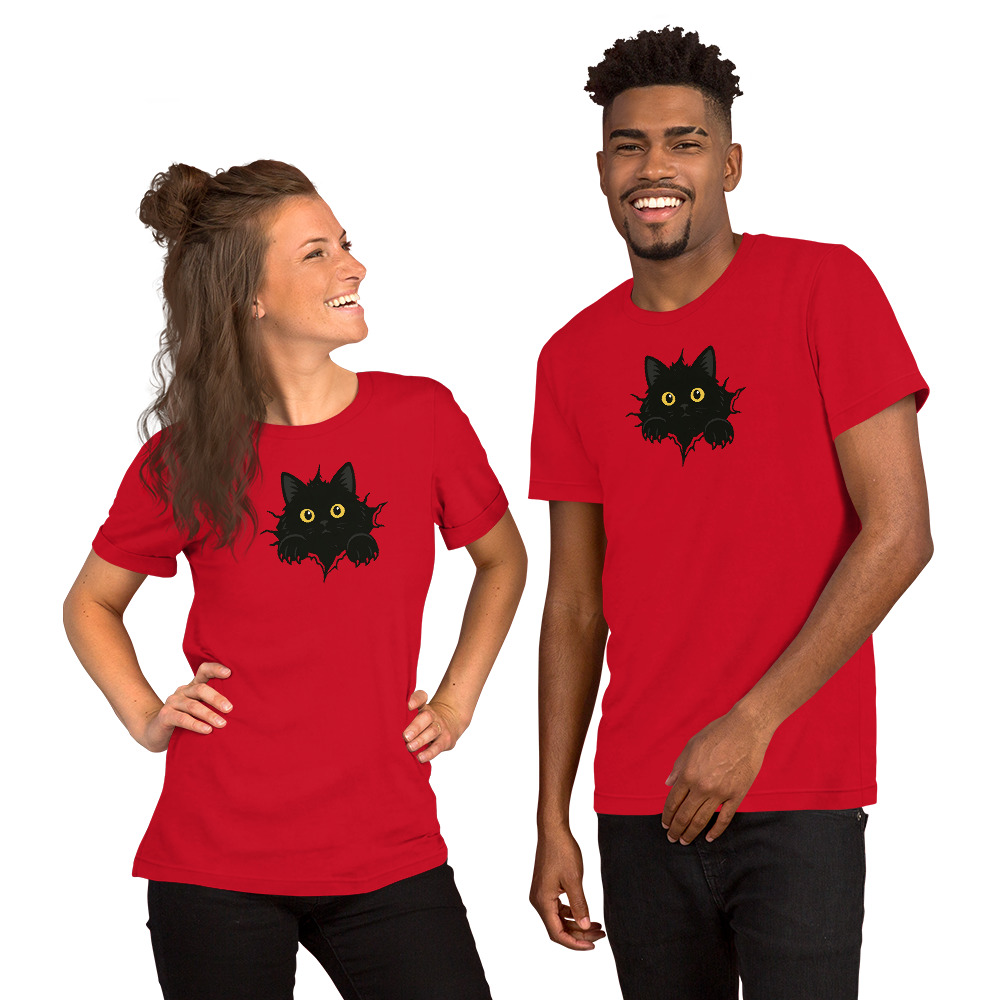 Shadow Peek Cat T-Shirt